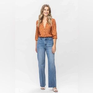 Judy Blue High Waist Wide Leg Jeans